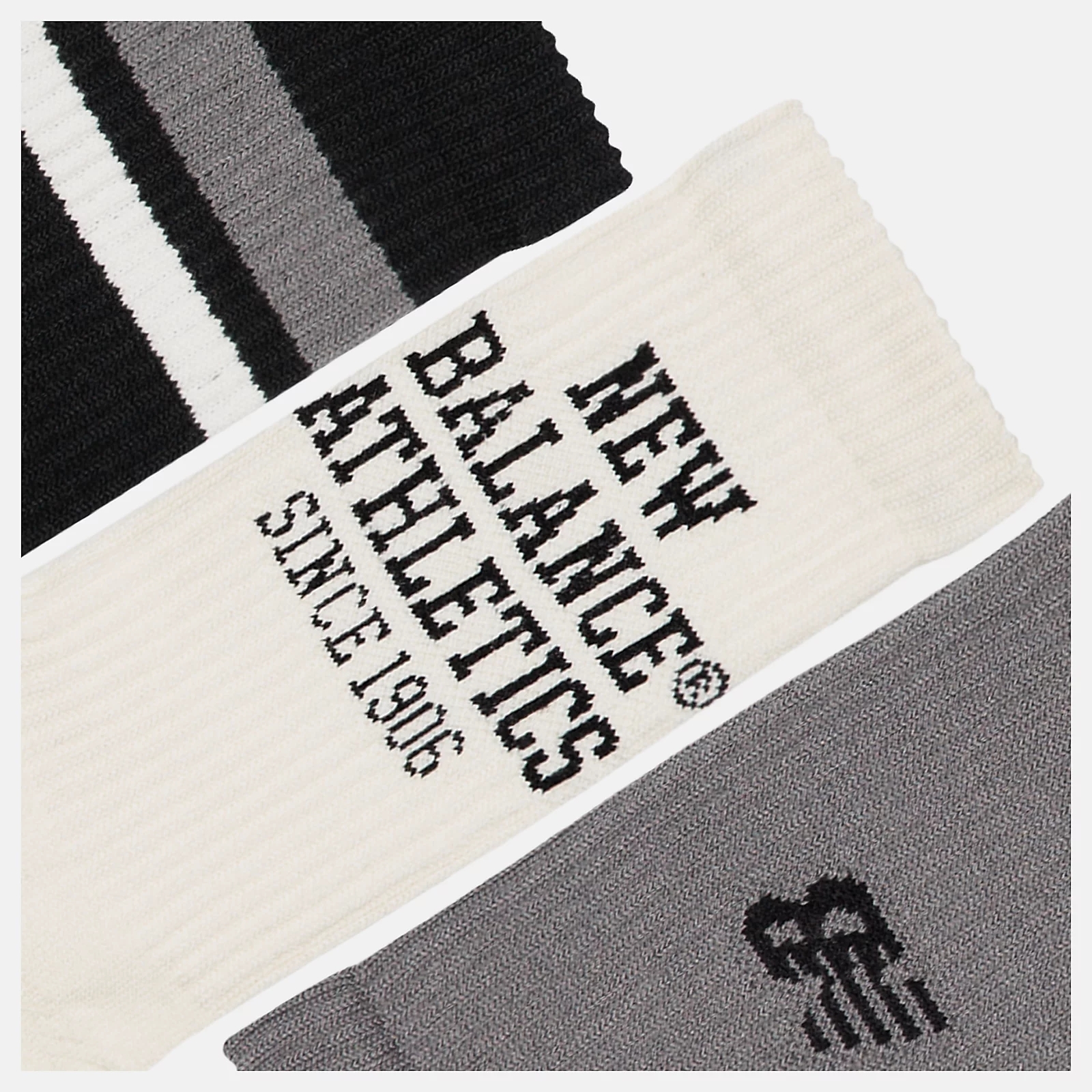 U Active Graphic Crew Socks 3 Pack BLACK MULTI (4)