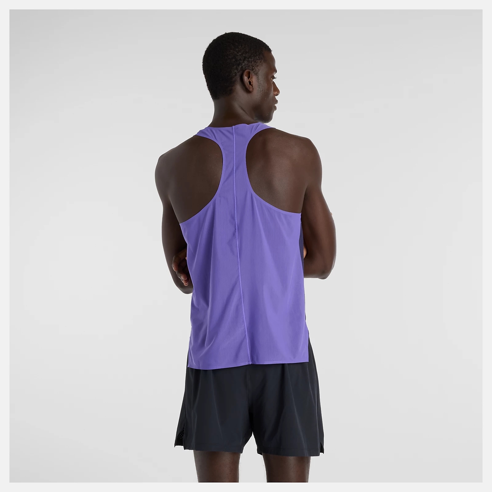 M RACE DAY ULTRA LLIGHT SINGLET PRINTED ELECTRIC PURPLE (2)