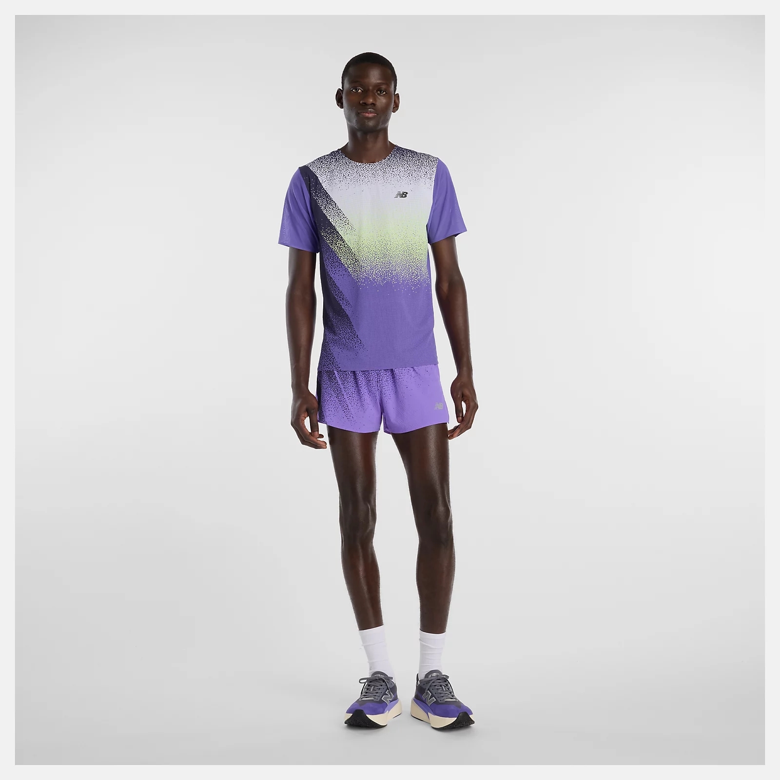 M RACE DAY ULTRA LIGHT PRINTED T SHIRT ELECTRIC PURPLE (1)