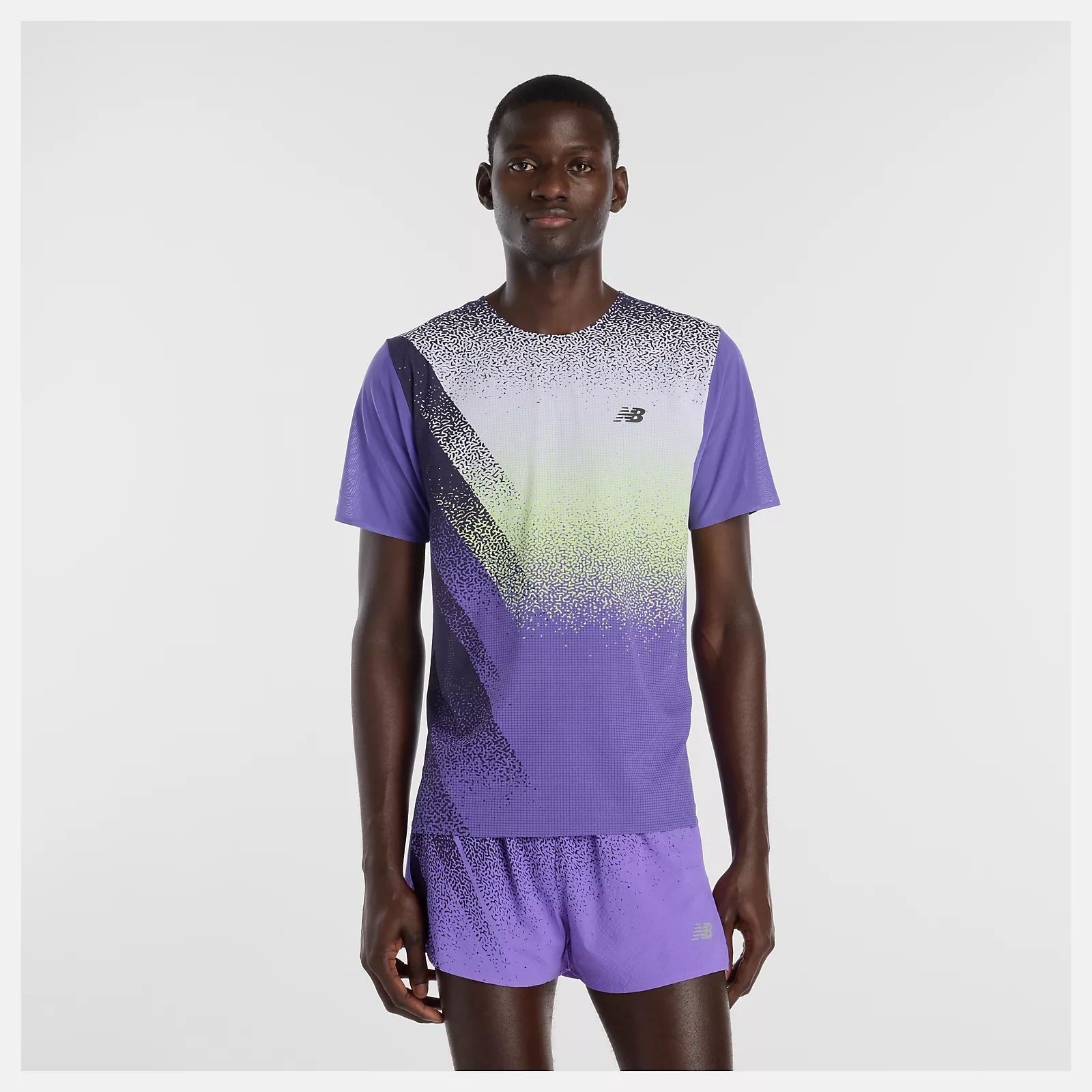 M RACE DAY ULTRA LIGHT PRINTED T SHIRT ELECTRIC PURPLE (2)