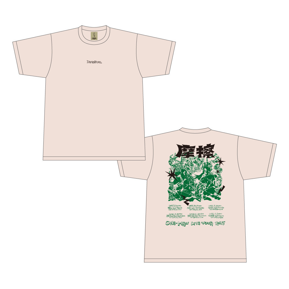 なとり 摩擦 ツアーTシャツ グリーン L 半袖 なとり 摩擦 ツアーTシャツ グリーン L 半袖 なとり 摩擦 ツアーT