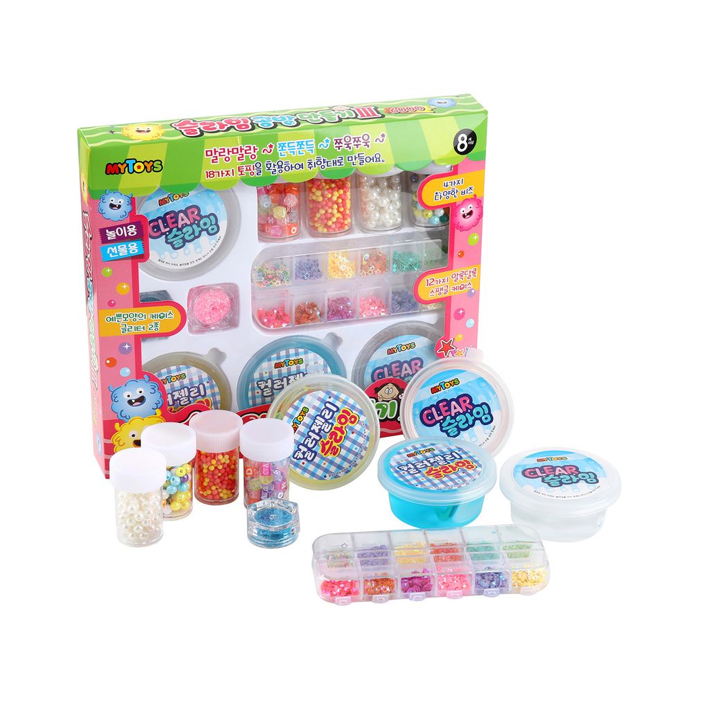 S_11韓國MYTOYS史萊姆夢幻寶盒22件組(史萊姆4亮粉2亮片12珠珠4)_05