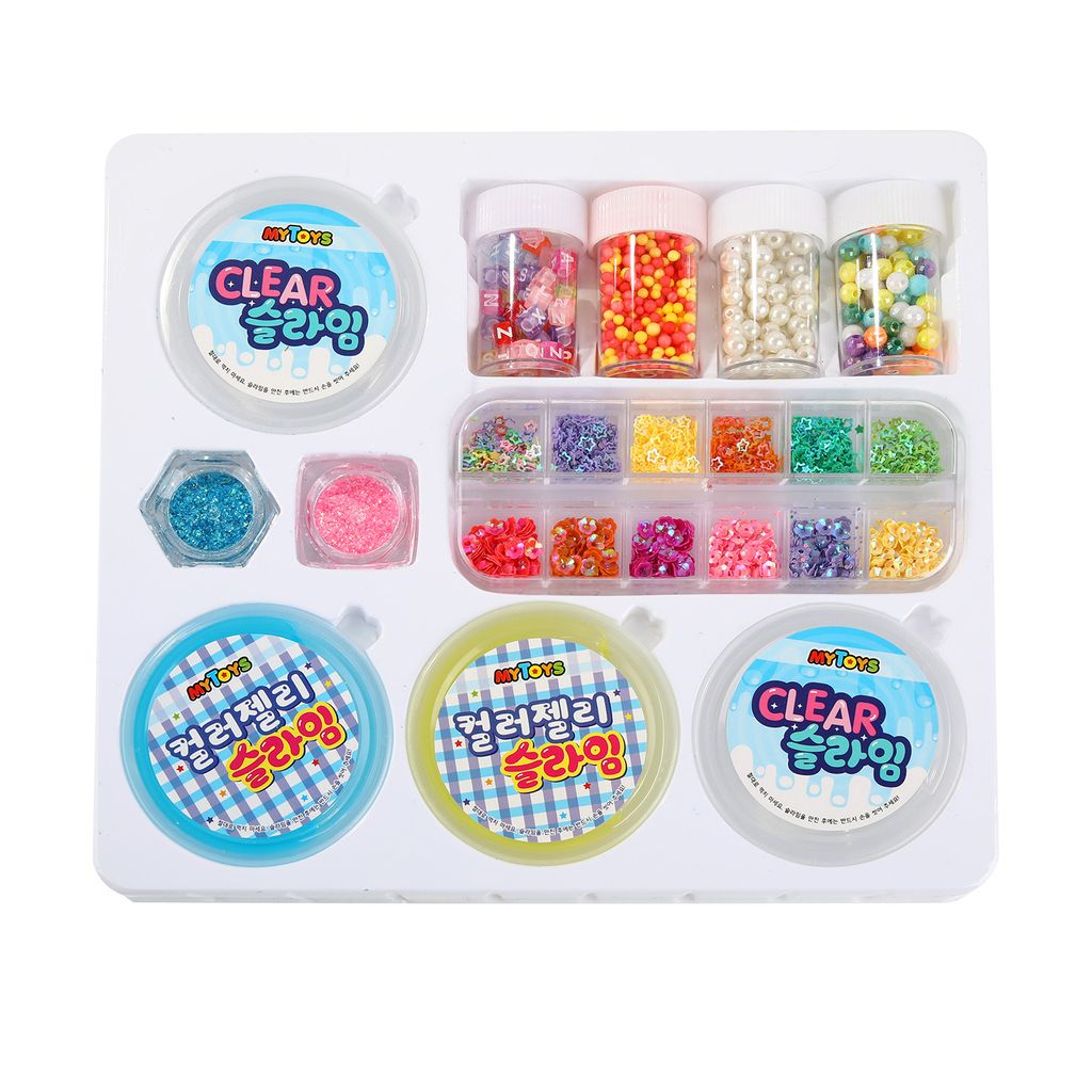 S_11韓國MYTOYS史萊姆夢幻寶盒22件組(史萊姆4亮粉2亮片12珠珠4)_04