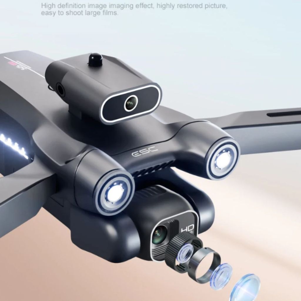 3_[Upgrade]H15 Drone Brushless Motor With 4 Way Obstacle Avoidance Sensor HD Dual Camera Folding Design Wifi Jarak Jauh Murah Optical Flow Hovering Mini Fancy Marketing Dron Drone Drones