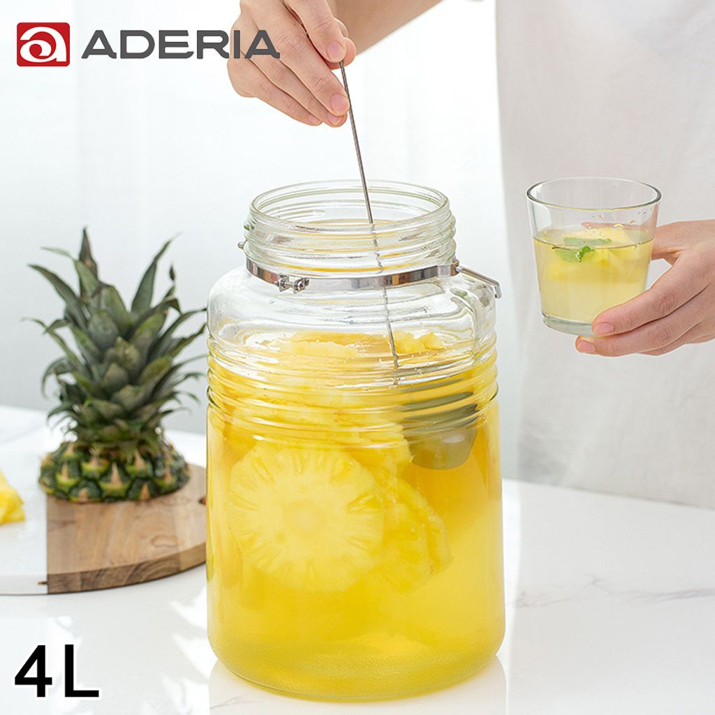 時尚玻璃梅酒瓶4L-3