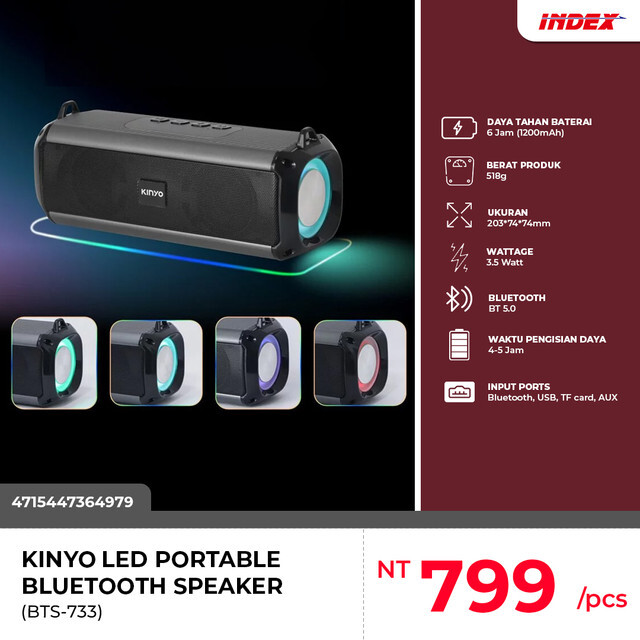 KINYO-LED-Portable-bluetooth-speaker