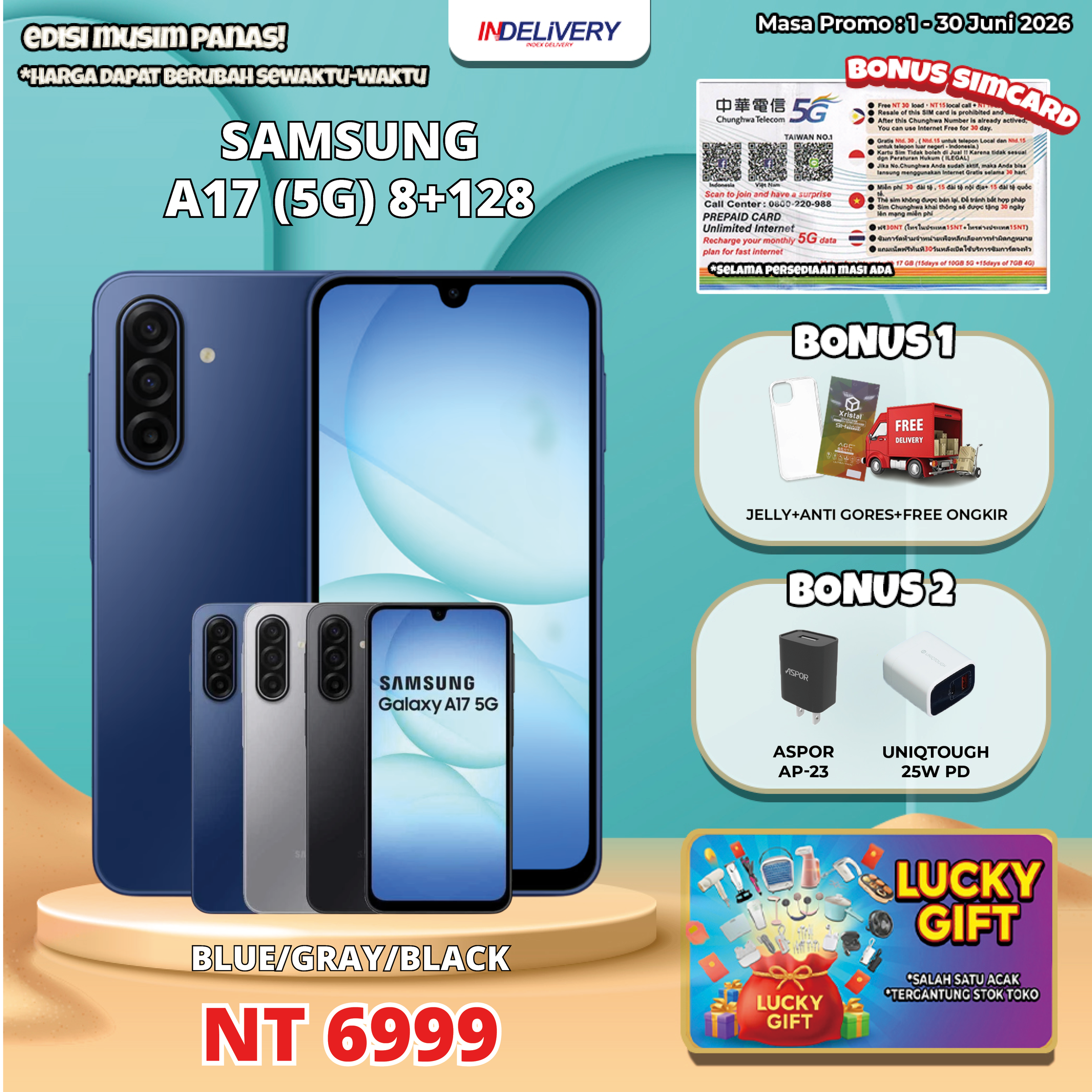 SAMSUNG A17 (5G) 8+128
