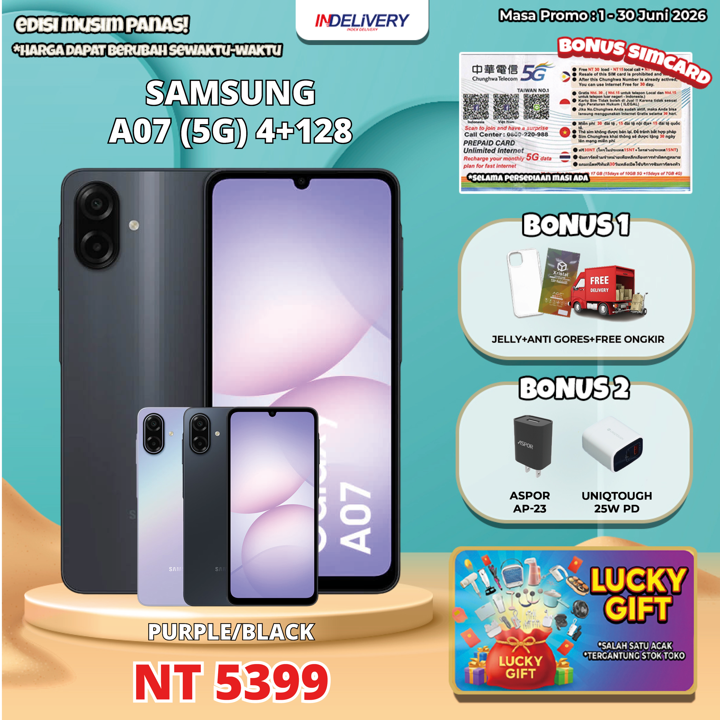SAMSUNG A07 (5G) 4+128