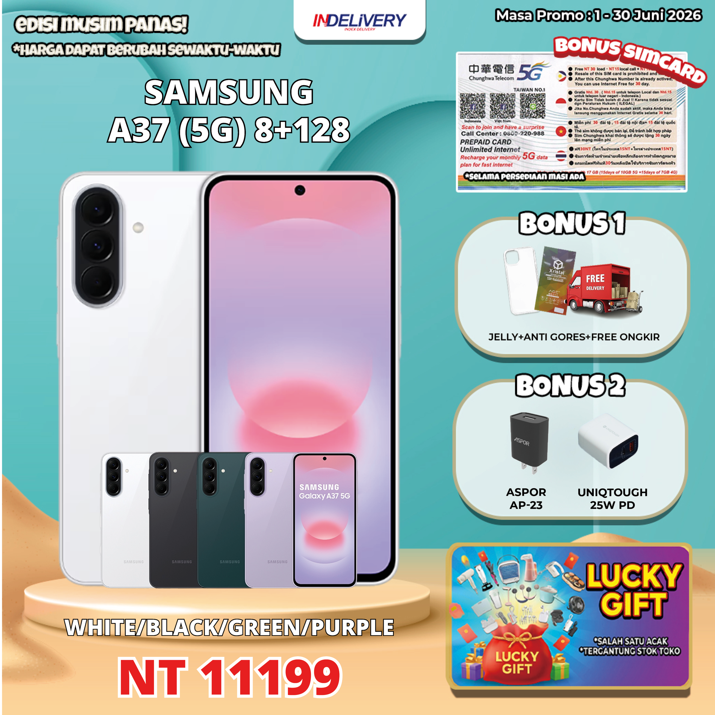 SAMSUNG A37 (5G) 8+128