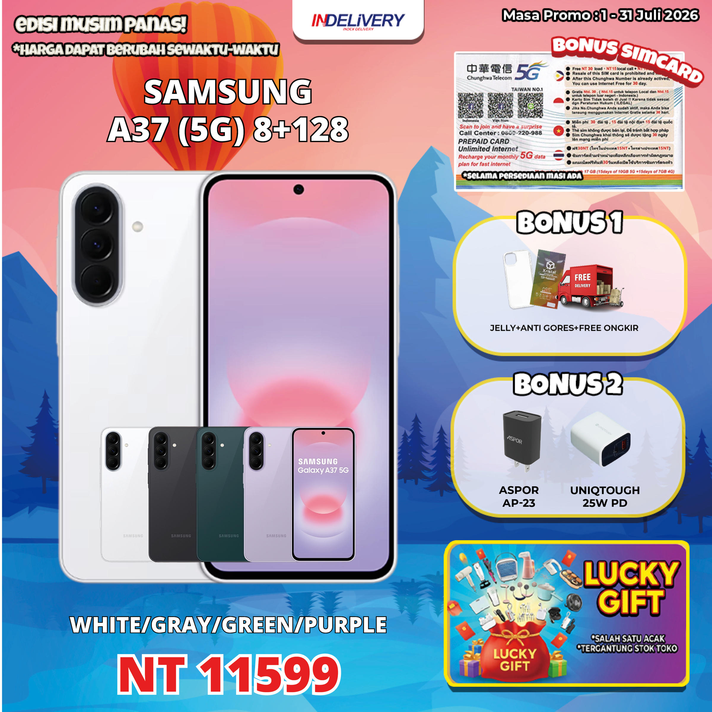 SAMSUNG A37 (5G) 8+128