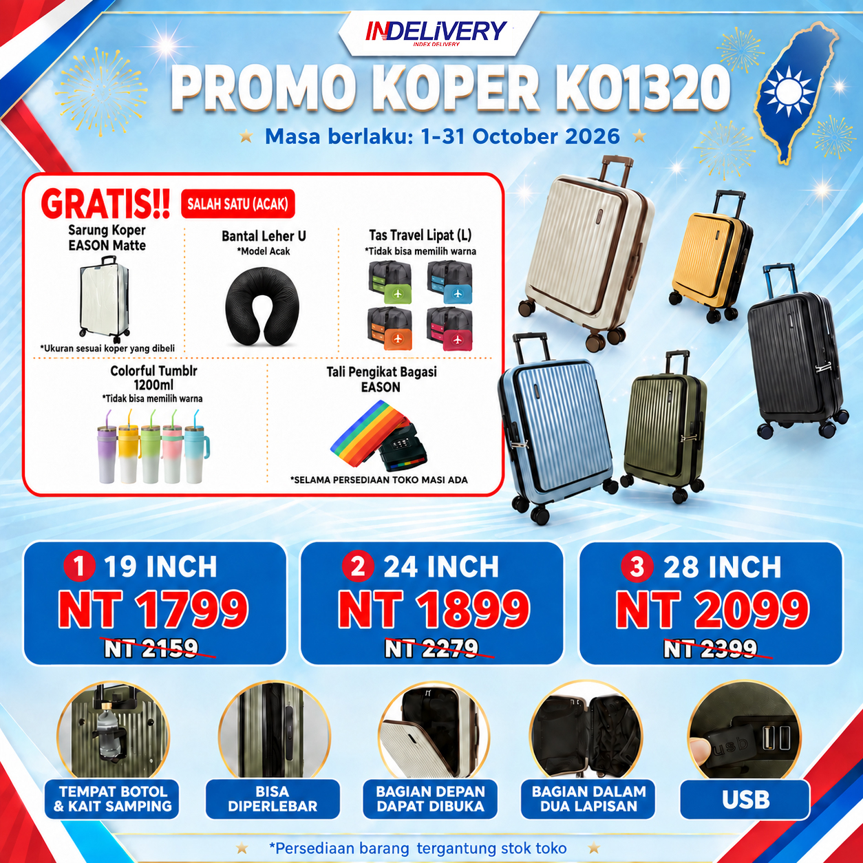 202610 PROMO KOPER KAPTAIN KO1320 indelivery new