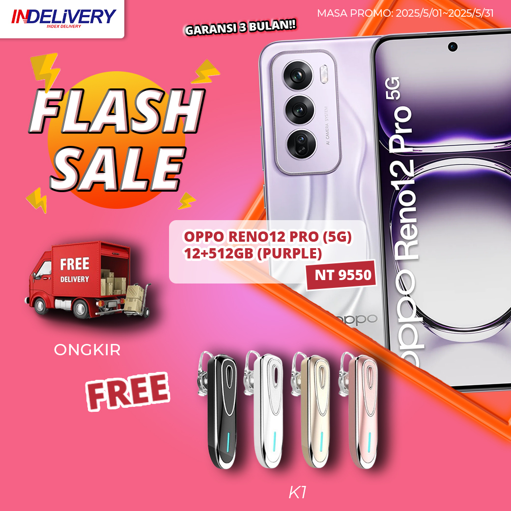 Flash sale OPPO RENO12 PRO Indelivery new
