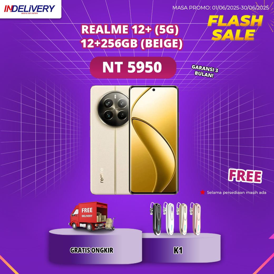 REALME 12+ (5G) 12+256GB (BEIGE) INDELIVERY