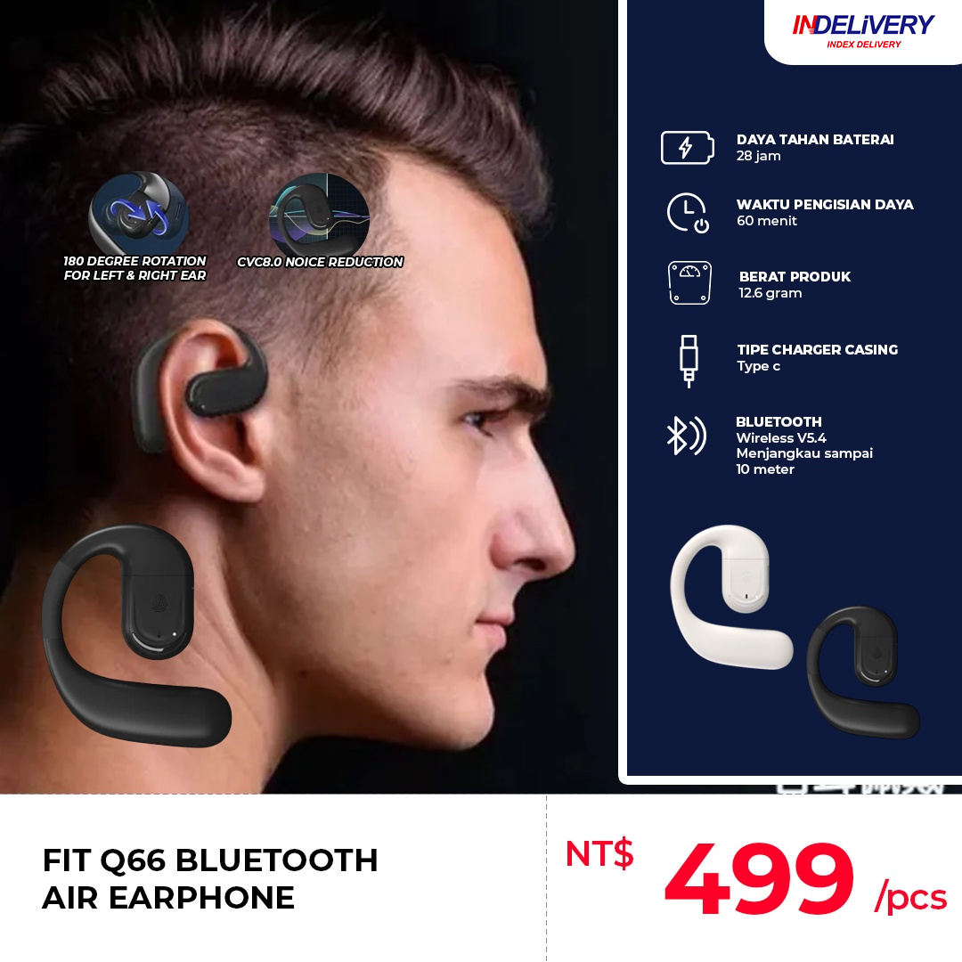 Fit Q66 Bluetooth Air Earphone 掛耳式藍芽耳機
