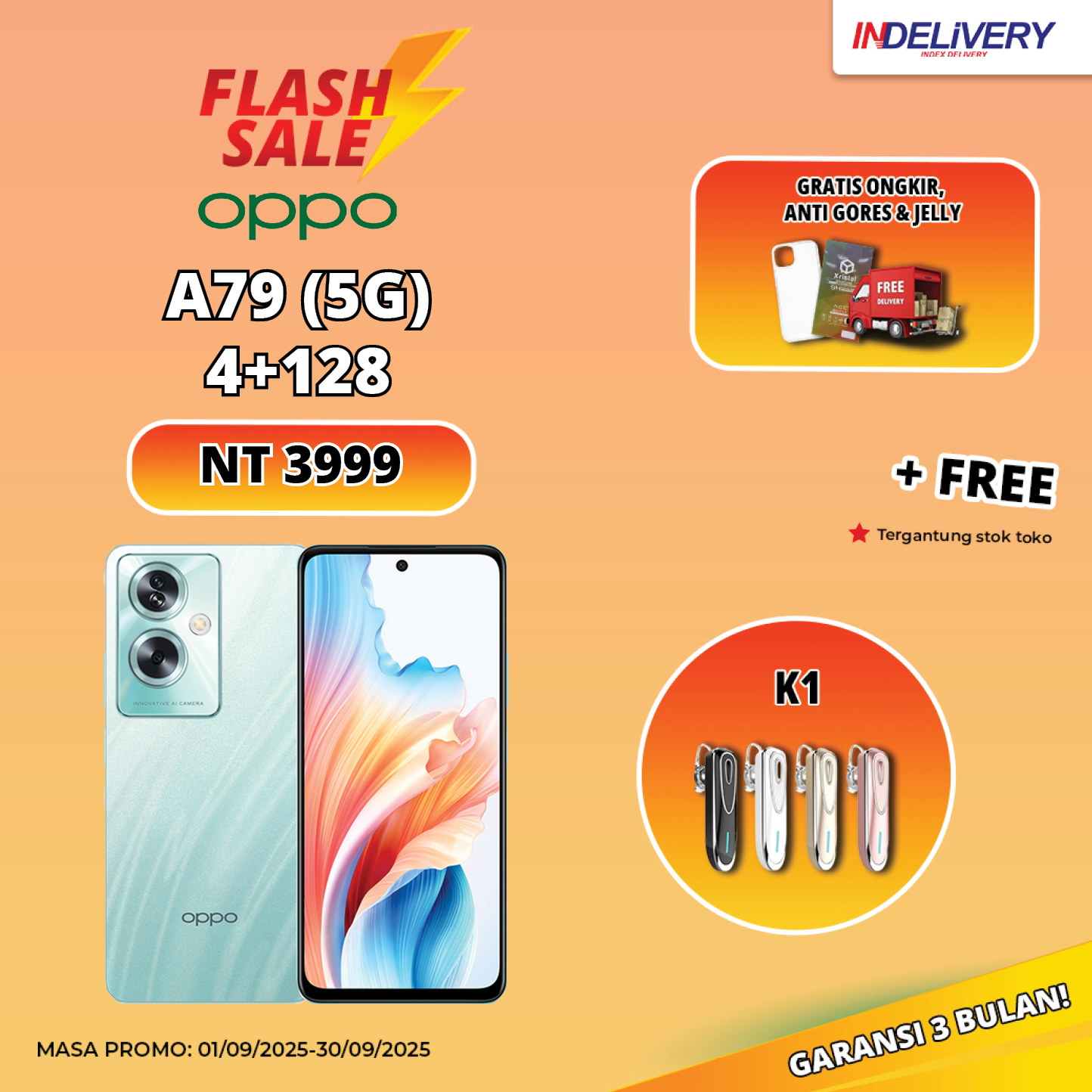 OPPO A79 (5G) 4+128-HP DISPLAY(Garansi 3 Bulan)