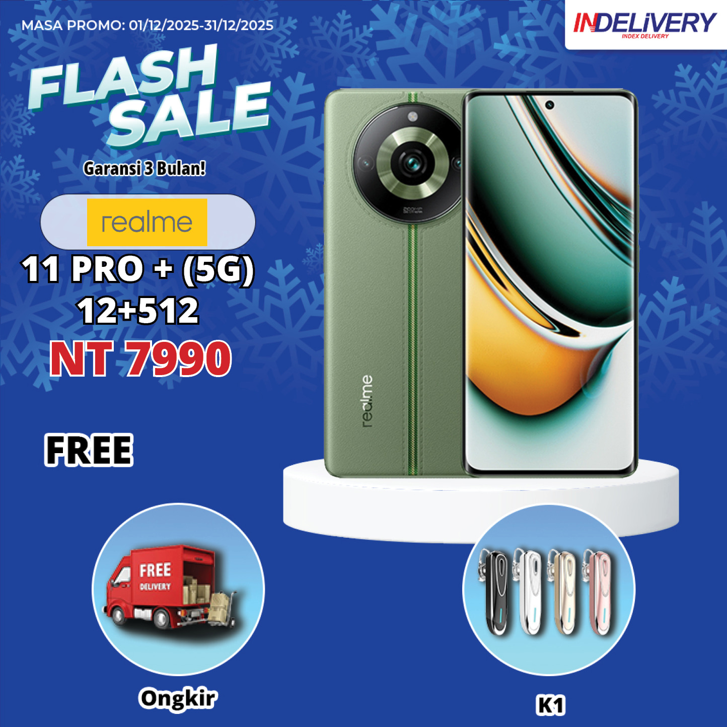 REALME 11 PRO + (5G) 12+512-HP DISPLAY(Garansi 3 Bulan)