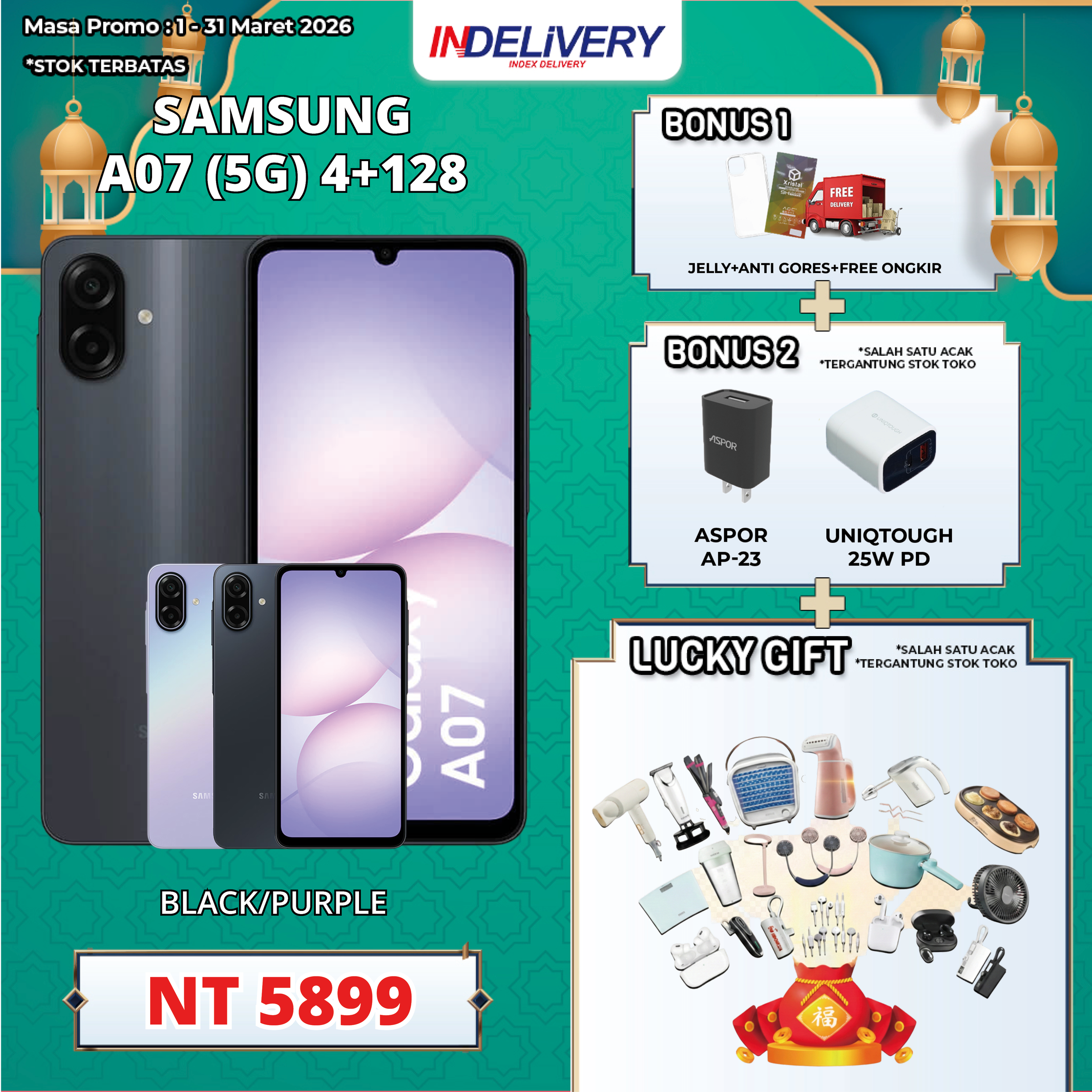 SAMSUNG A07 (5G) 4+128