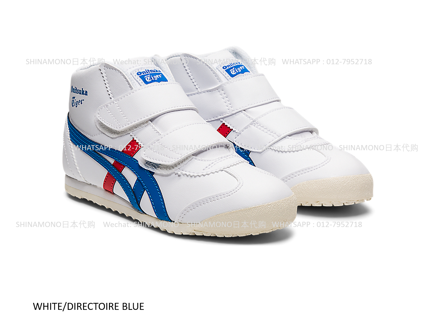 ninoko様オレオリラックス 2本9300円 Onitsuka Tiger MEXICO MID RUNNER KIDS WHITE/DIRECTOIRE BLUE