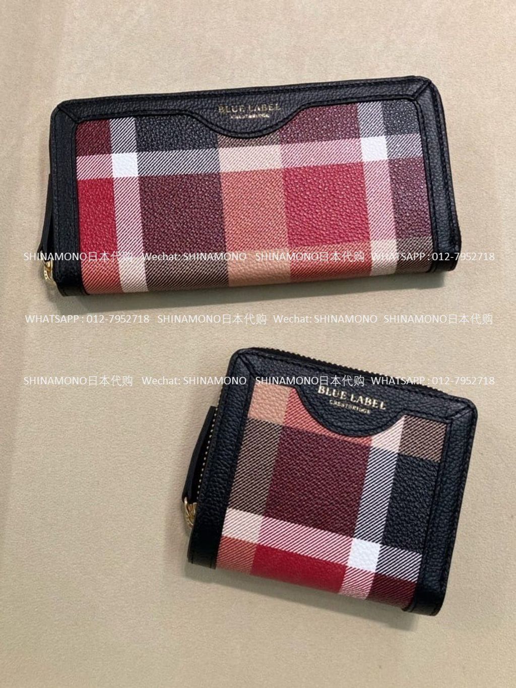 Blue Label | Crestbridge Check Leather Long Wallet