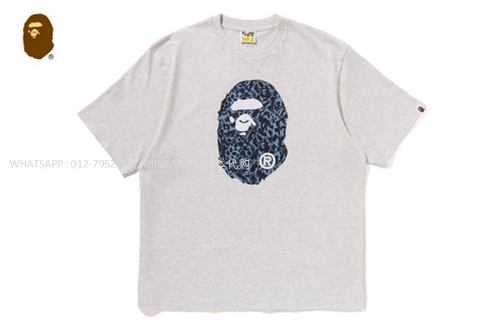 A BATHING APE | WILD LEOPARD PATTERN APE HEAD RELAXED FIT TEE