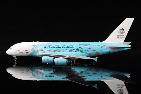 SQ 1/200 高飛馬爾他航空Hifly A380 拯救大堡礁彩繪機9H-MIP L2018