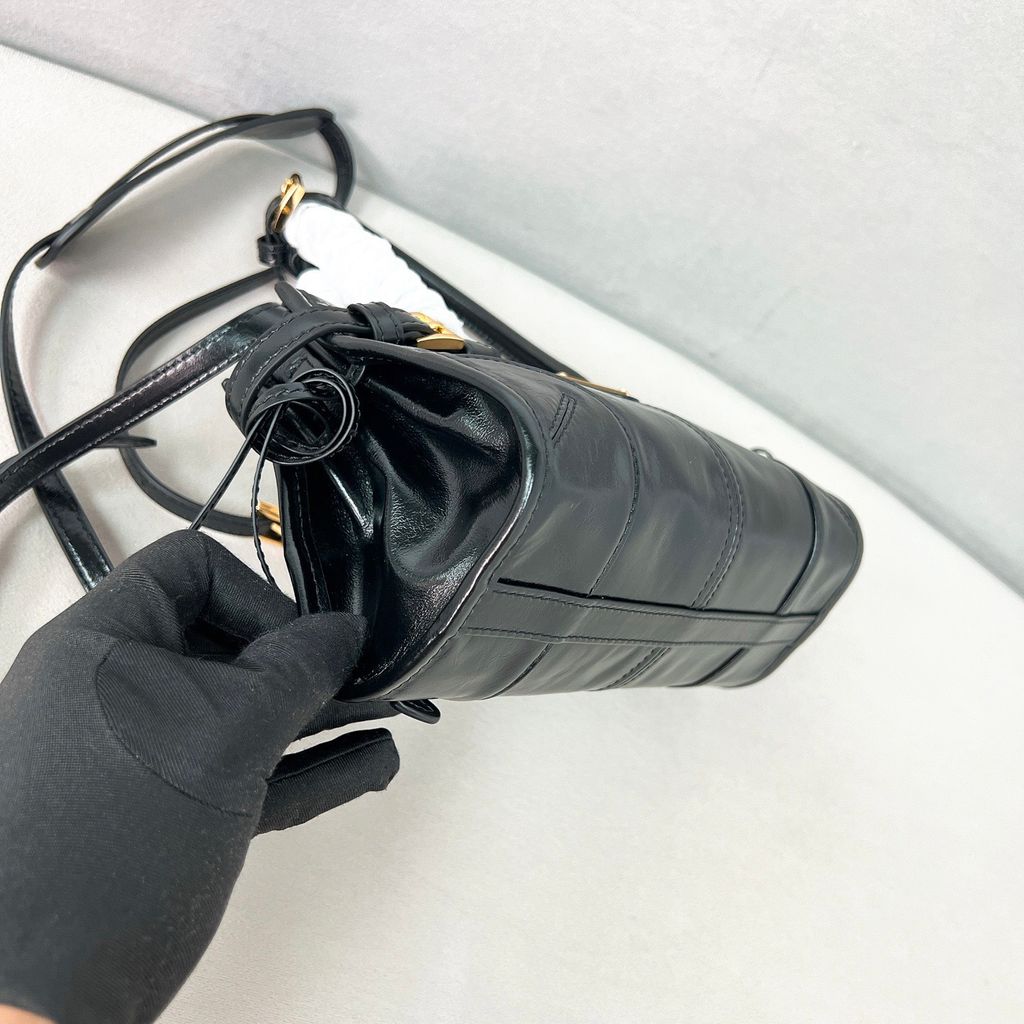 PRADA SOFT LUX 法棍包 黑色 MINI2