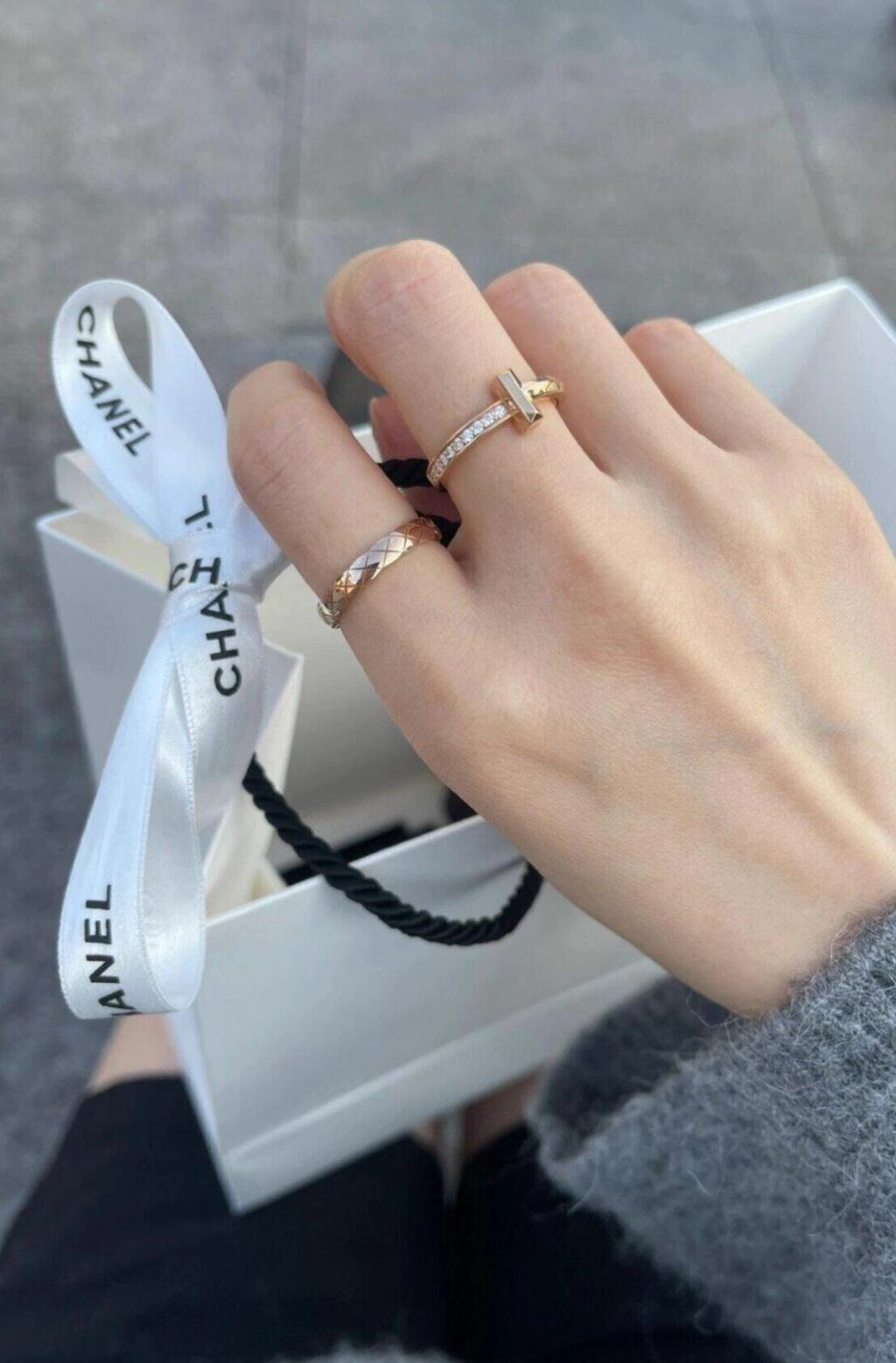 TIFFANY T:T1 玫瑰金半鑽戒指4