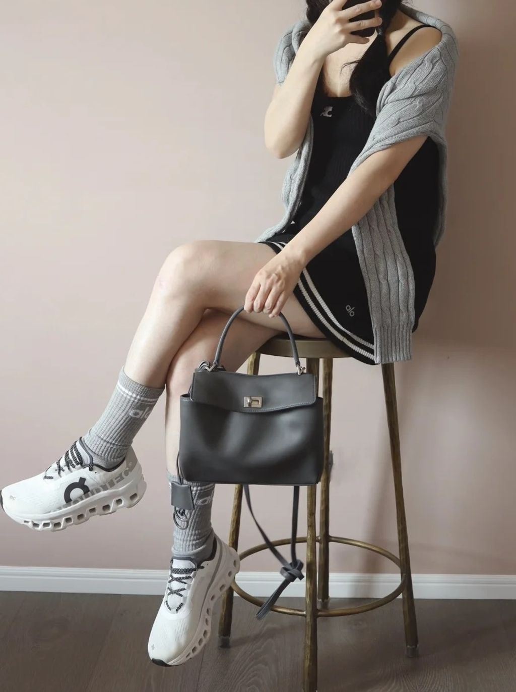 BALENCIAGA RODEO 手提包 深灰 mini