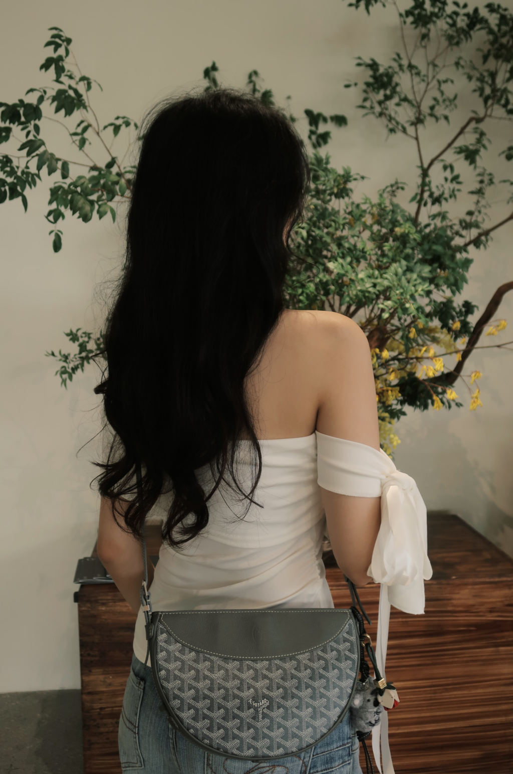 灰 GOYARD HIRONDELLE 斜背半月包 燕子包1