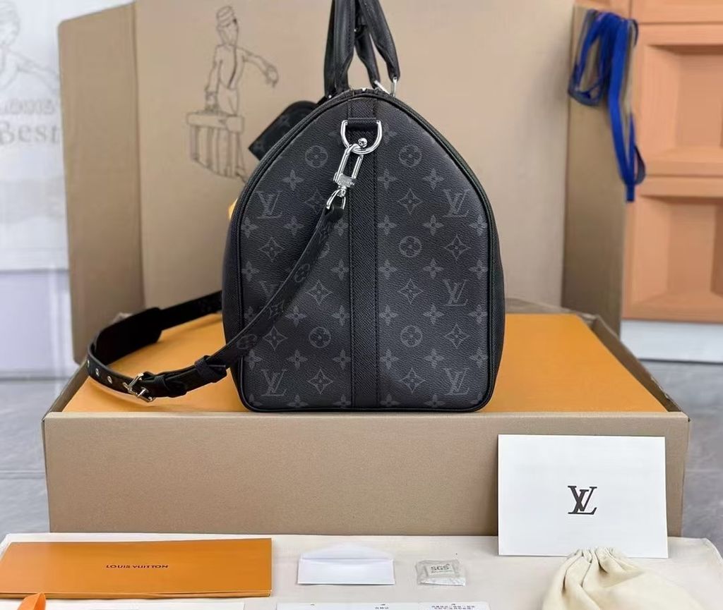 LV KEEPALL 45 旅行袋 老花拼十字紋 M302353