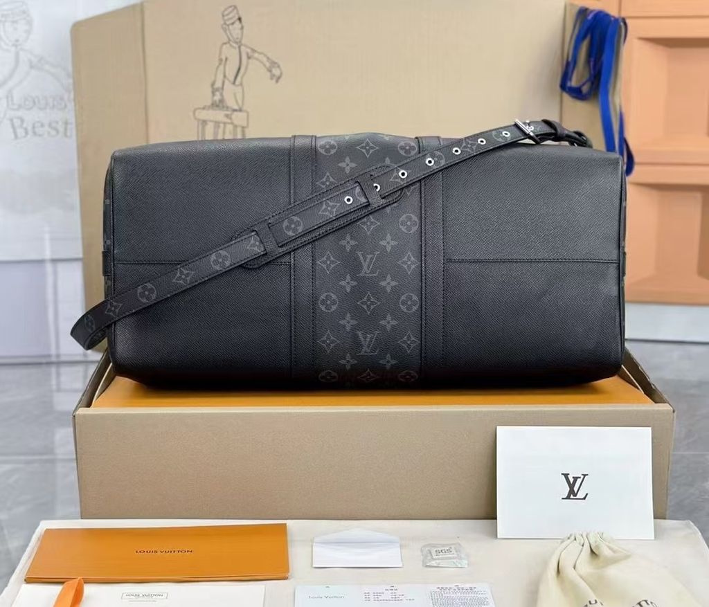 LV KEEPALL 45 旅行袋 老花拼十字紋 M302352