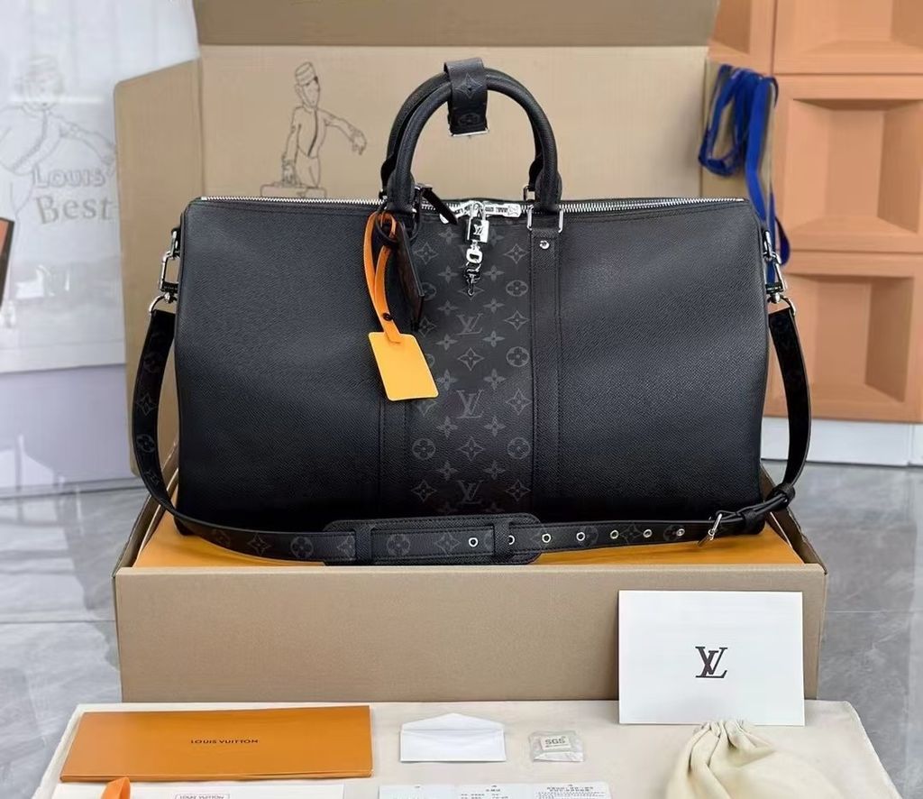 LV KEEPALL 45 旅行袋 老花拼十字紋 M302357