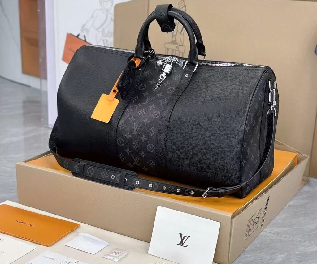 LV KEEPALL 45 旅行袋 老花拼十字紋 M302355