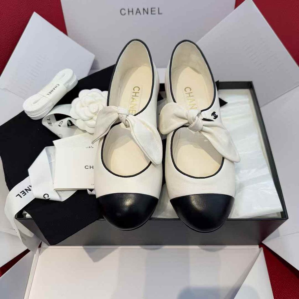 CHANEL 25C 蝴蝶結瑪莉珍鞋3