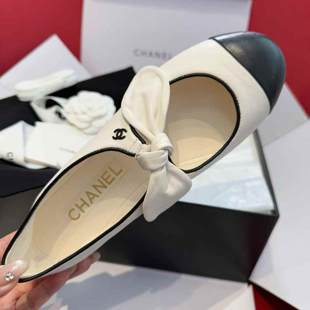 CHANEL 25C 蝴蝶結瑪莉珍鞋8