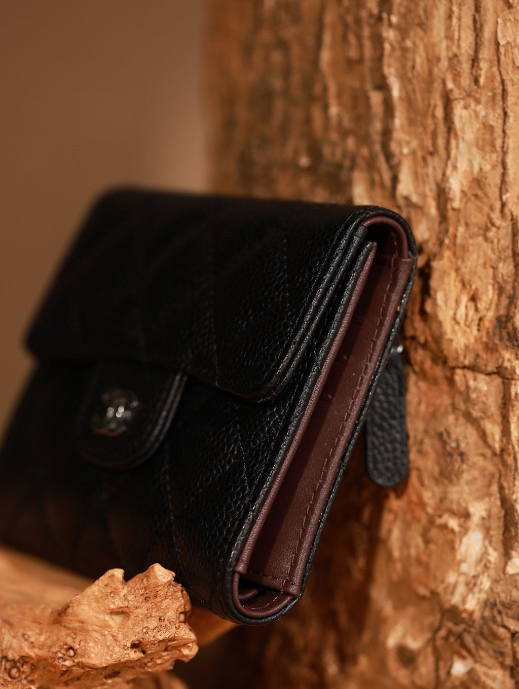 CHANEL ClASSICFlAP 魚子醬三折短夾 2933