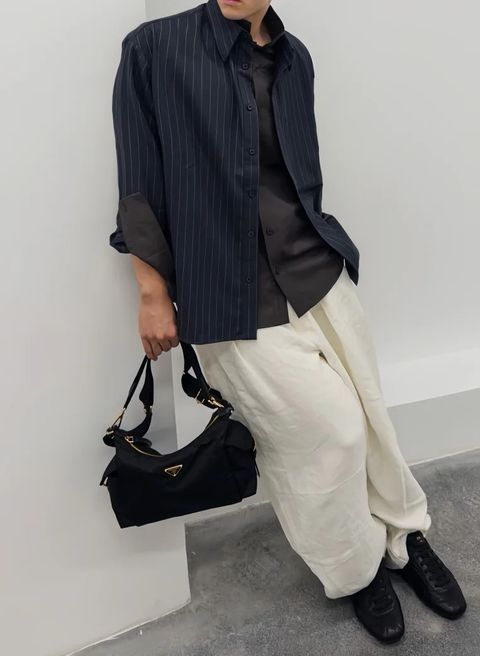 PRADA EXPLORE RE-NYLON 肩背包 黑色