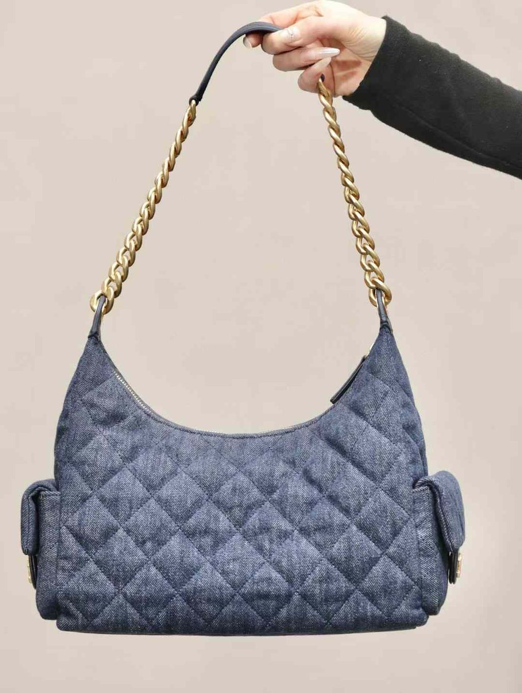 CHANEL 25C HOBO 深藍牛仔嬉皮包 14.15.27