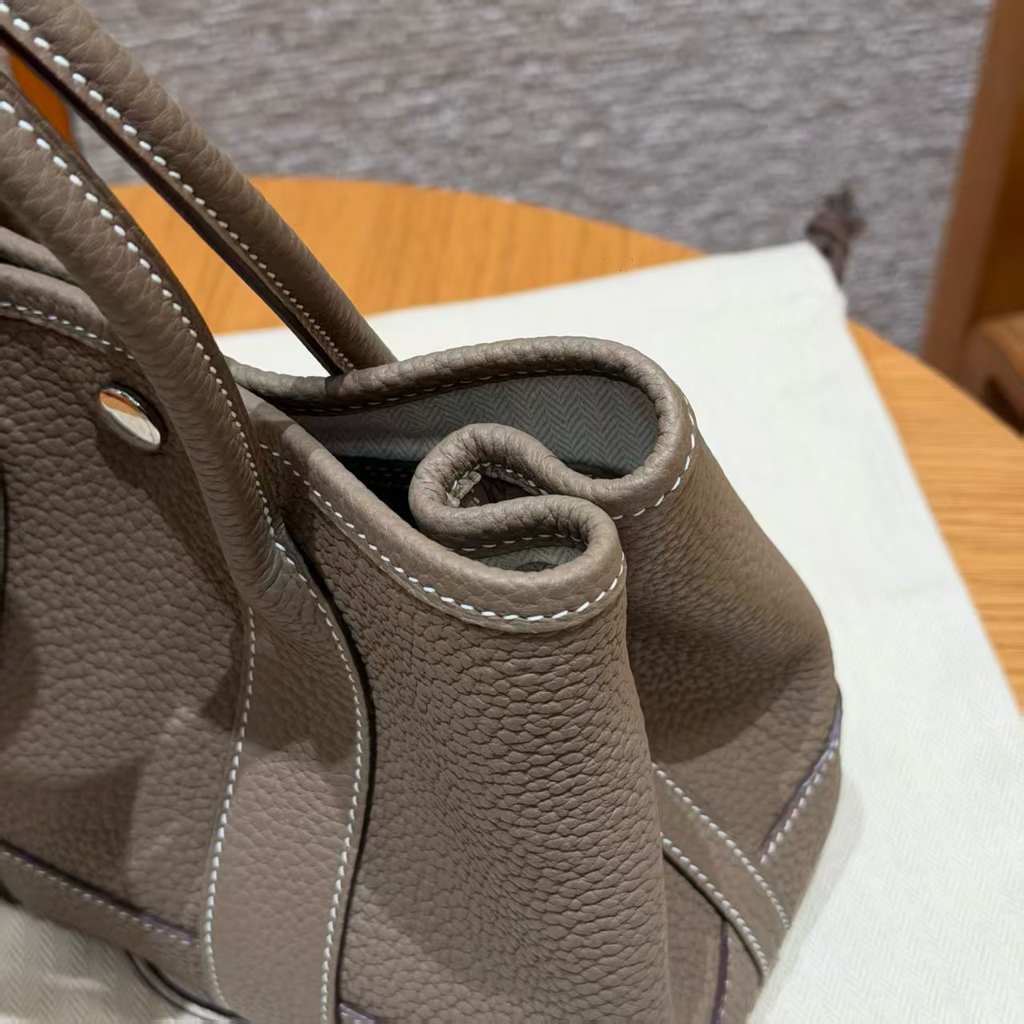 HERMES MINI GARDEN PARTY NEGONDA皮 18大象灰 迷你花園包 3