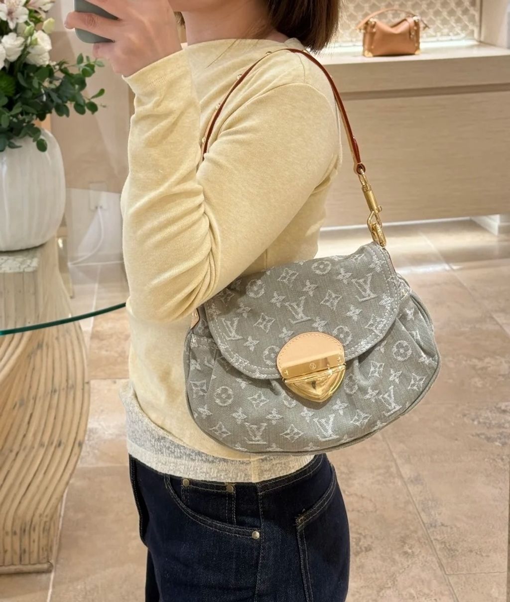LV SUNSET 單寧牛仔元寶包 綠色 M272103