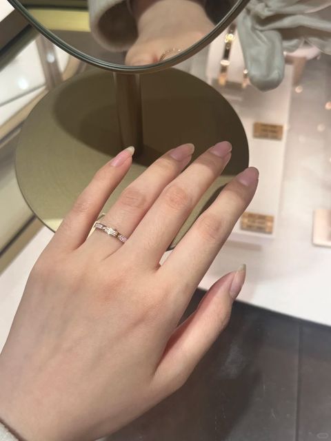CARTIER LOVE 滿天星戒指 兩排鑽窄版1