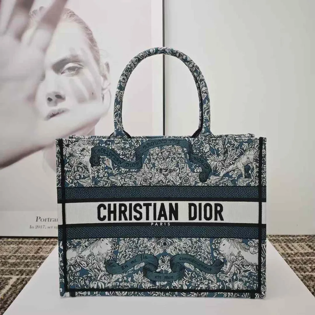 DIOR BOOK TOTE 托特包 幸運星藍 中號
