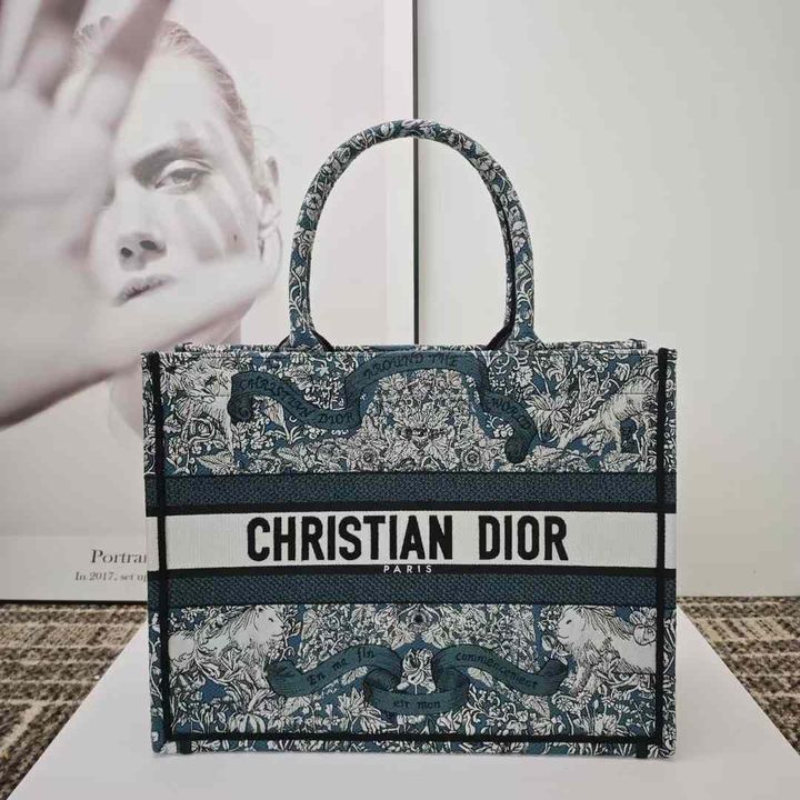 DIOR BOOK TOTE 托特包 幸運星藍 中號