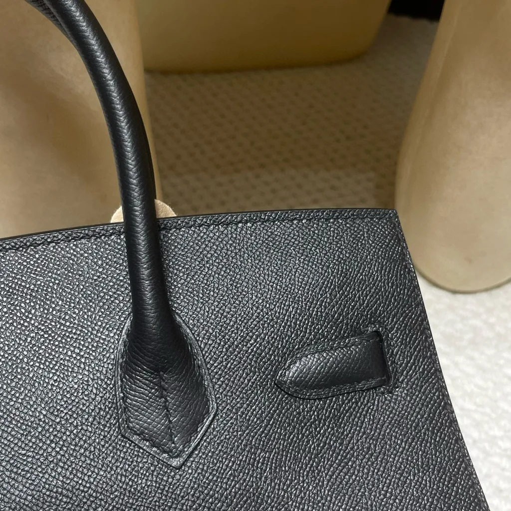 HERMES BIRKIN  EPSOM皮 外縫 89黑金 鉑金包 313