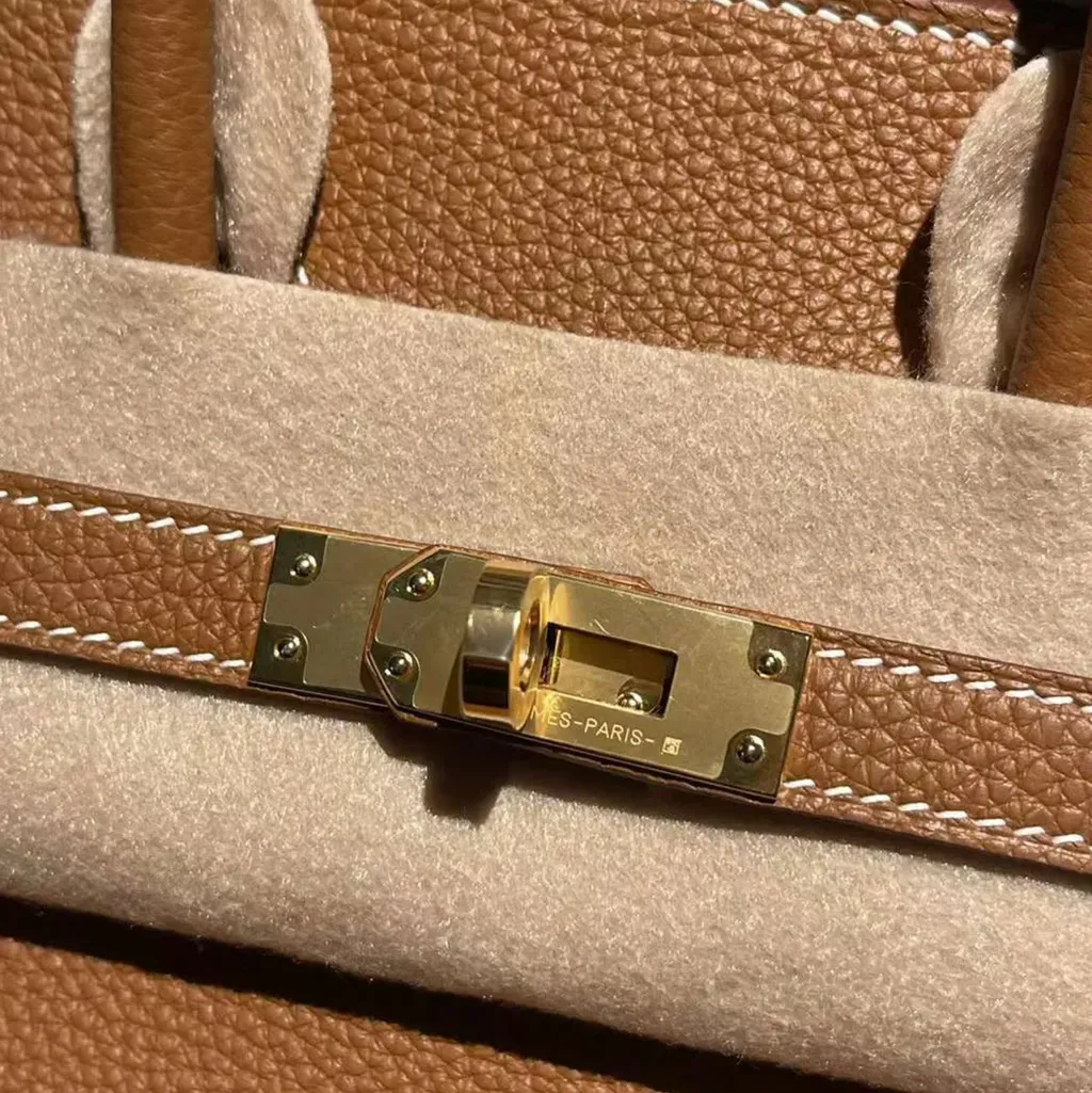 HERMES BIRKIN  TOGO皮 內縫 37金棕 金釦 鉑金包  下午4.36.38
