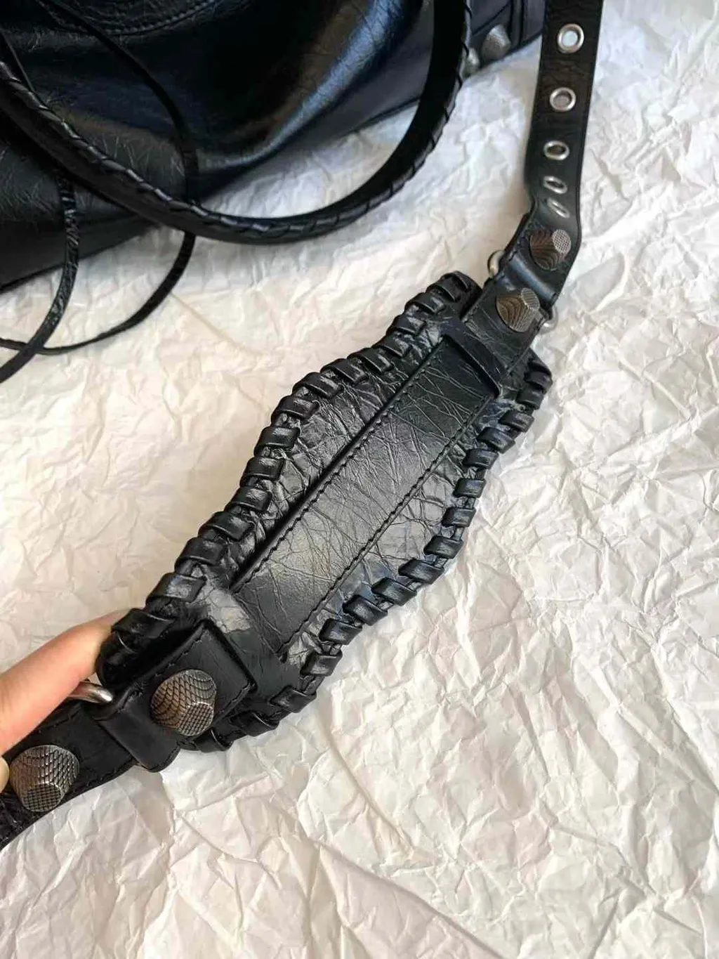 BALENCIAGA NEO CAGOLE XL PLUS 機車包 油蠟黑銀 14.05.25