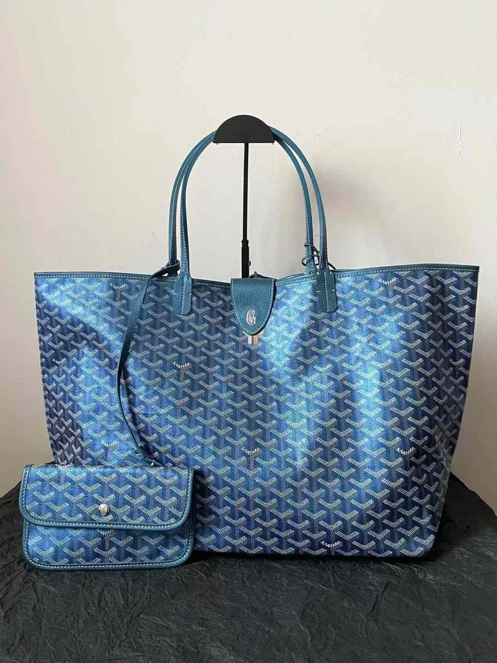 GOYARD 24 金属限定色 購物袋 珠光藍 中號:大號 15.52.19