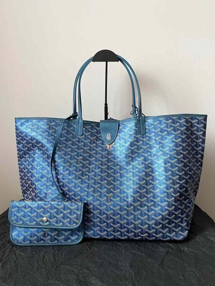 GOYARD 24 金属限定色 購物袋 珠光藍 中號:大號 15.52.19