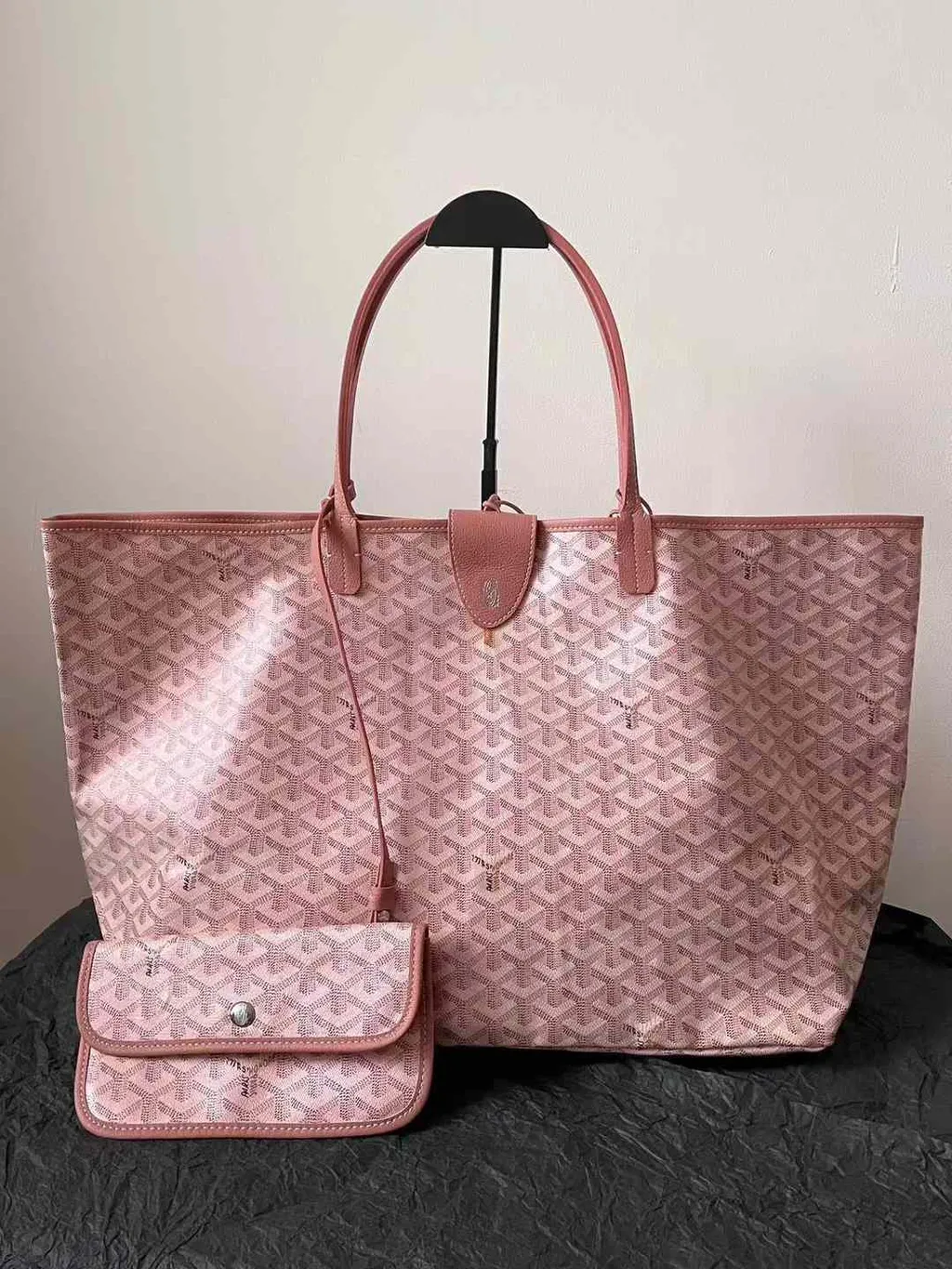 GOYARD 24 金属限定色 購物袋 珠光粉 中號:大號 16.16.29