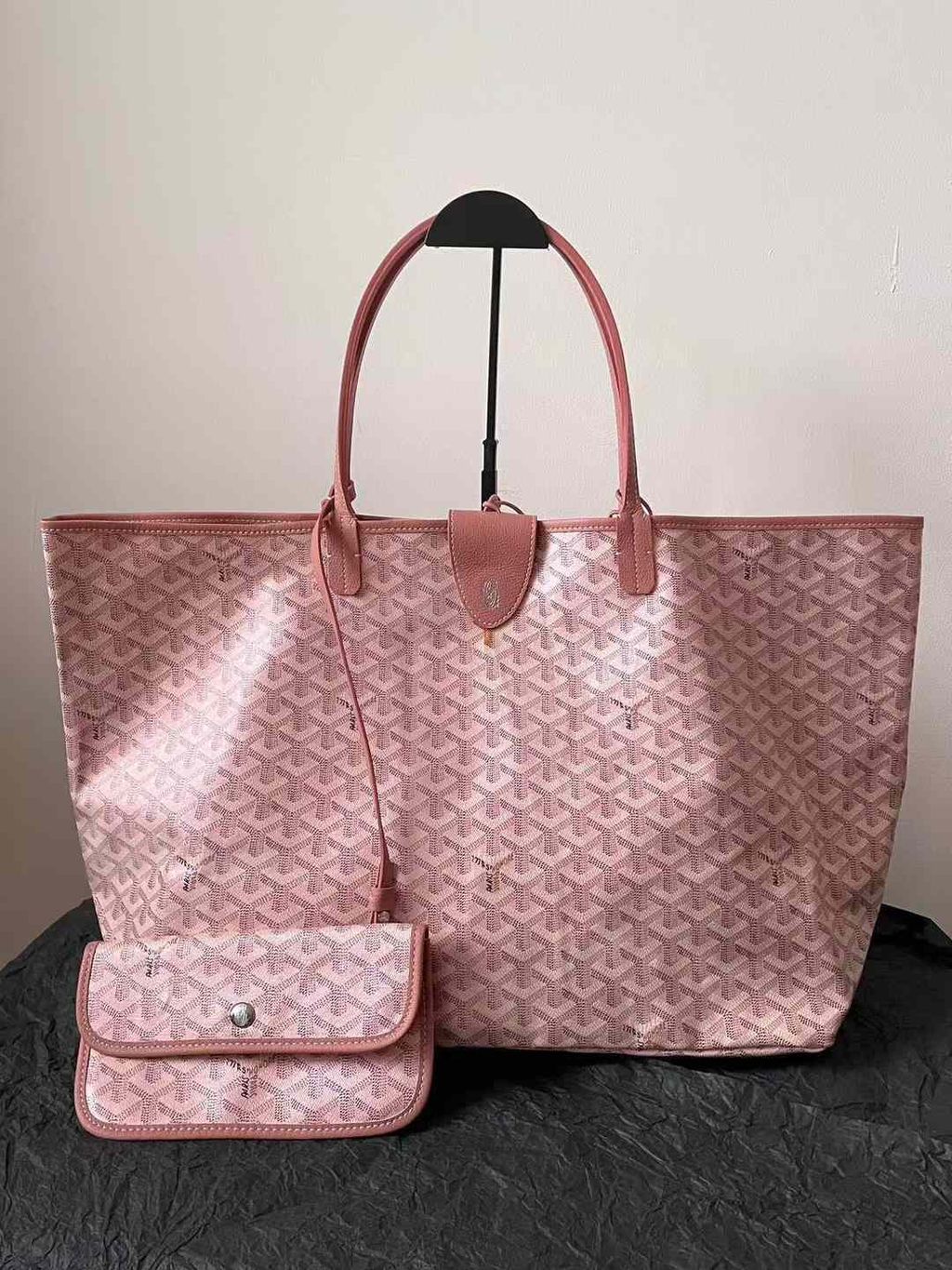 GOYARD 24 金属限定色 購物袋 珠光粉 中號:大號 16.16.29